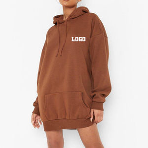 Sudadera con Capucha Extra Grande de Felpa de Algodón para Mujer, con Bolsillo Delantero Tipo Canguro Personalizado, Ecológica, Cortavientos, para Invierno - Product Image 3