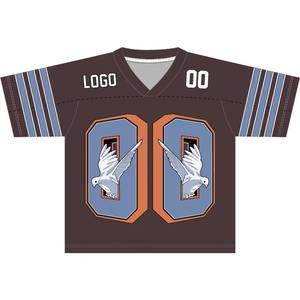 Vendedor caliente de gran tamaño de punto de malla con cuello en V Jersey Vintage estilo de fútbol Boxy fit personalizable anti encogimiento camiseta de fútbol para hombres - Product Image 3