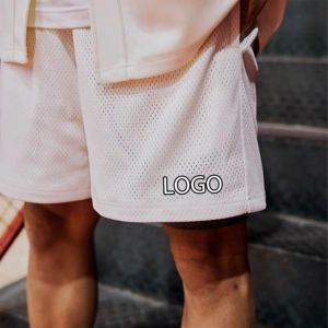 2025 américain été hommes été basket-ball Shorts 5 pouces maille Shorts course Fitness plage pantalon personnalisé logoDDP expédition - Product Image 3