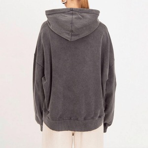 Sudadera con capucha lavada con ácido Vintage para mujer Premium, ropa de calle con logotipo personalizado, jersey de hombro caído de gran tamaño con estampado gráfico para invierno - Product Image 4