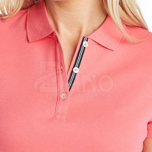 T-shirts polo pour femmes de couleur unie à bas prix T-shirts polo pour femmes en gros Nouvelle arrivée T-shirts polo pour femmes - Product Image 6