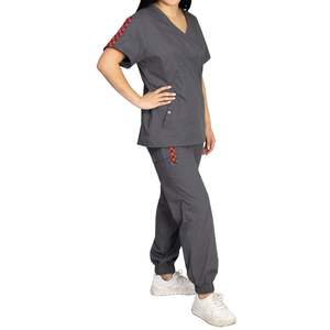 Uniforme médico de enfermería para Hoispital, conjuntos de medias mangas personalizados para mujer - Product Image 2