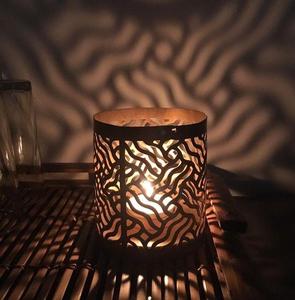 Soporte votivo de hierro geométrico de oro nórdico, soporte de Metal tallado hueco hecho a mano para aromaterapia, decoración del hogar y la boda - Product Image 6