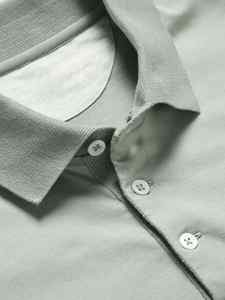 Camisetas Deportivas de Golf Personalizadas para Hombre, Tejido de Punto Sólido, 100% Algodón, Secado Rápido, Logotipo Bordado Personalizado - Product Image 3