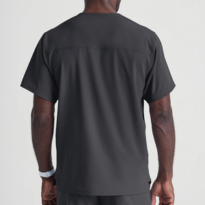 Conjunto de traje médico unisex, uniforme de enfermera y médico, transpirable, con cuello levantado, manga corta, para hombre, novedad - Product Image 6