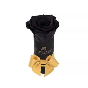 Liberty Eternal Single Black Rose Preserved Midnight Rose in Square Box for Valentine's Day and Mother's Day - Product Image 1