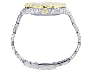 Reloj personalizado VVS Moissanite Diamante de acero inoxidable de dos tonos japonés automático Iced Out Hip Hop personalizado moda masculina - Product Image 5