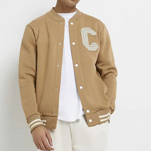 New Best Design Canvas Vintage Varsity Bomber Jacket Men Unisex Winter Waterproof Windproof Breathable Quick Dry Outdoor Front - Product Image 4