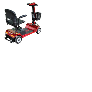 Chariot électrique à quatre roues SPLIT rouge, accessoire pour vélo pour personnes handicapées, avec une capacité de charge de 120 kg et une batterie amovible - Product Image 1