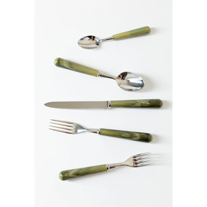 Juego de Cubiertos Modernos Ecológicos de Acero Inoxidable con Mango de Hueso, Cubertería para Fiestas y Hoteles, Cuchara, Tenedor, Cuchillo, Cubiertos, Buen Precio - Product Image 1