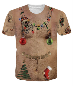 Premium Men's Summer Cotton T-<b>Shirt</b> Casual Heavy Weight Woven Fabric <b>Christmas</b> Design Plain Color Oversized Large Size - Product Image 1