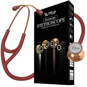 Estetoscopio de cardiología de doble cabezal OTICA SH-001 con acabado dorado manual y 5 años de garantía para auscultación clínica avanzada - Product Image 1