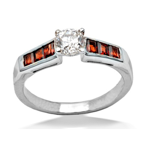 Vente en gros 925 Sterling Silver Amethyst CZ Multi Gemstone Ring Délicat Design classique pour les fêtes et anniversaires Cadeau - Product Image 2