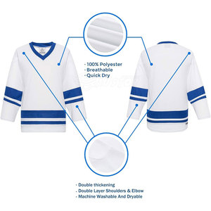 Maillot de hockey sur glace uni de style populaire de qualité supérieure nouveau design fait maillot de hockey sur glace pour jeunes - Product Image 2