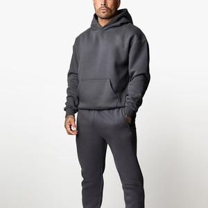 Sudadera con capucha roja Pantalones de chándal con cremallera Sudaderas con capucha unisex Pantalones de chándal Chándal de 2 piezas - Product Image 6