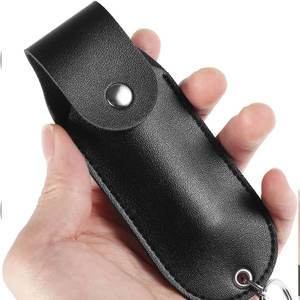 Personal <b>Safety</b> Pepper Spray Pouch Pu Leather <b>Keychain</b> Secure Snap Button Closure Pepper Spray Pouch - Product Image 4