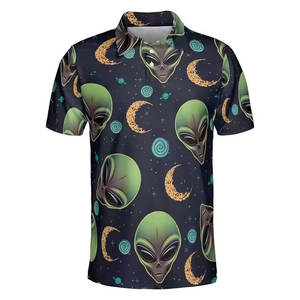 Polo en coton 100% à sublimation, design différent, pour homme, coupe ample, imprimé, nouveau design, t-shirt de bonne qualité pour homme - Product Image 2