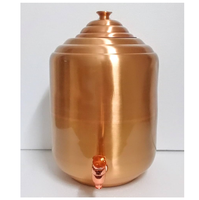 Réservoir d'eau martelé en cuivre Pot et couvercle en cuivre pour sport Fitness Yoga Distributeurs d'eau en cuivre Pot Prix le plus bas
