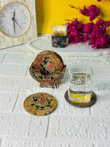 ชุดที่รองแก้วลายช้างหินอ่อนราคาดีที่สุดสำหรับห้องรับประทานอาหารงานหัตถกรรมหินสไตล์ทางศาสนาสำหรับโรงแรมห้องครัว - Product Image 2