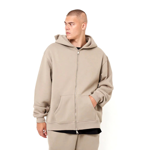 Sweat à capuche unisexe en molleton de grande taille pour hommes, technique de broderie en coton de haute qualité pour l'hiver - Product Image 1