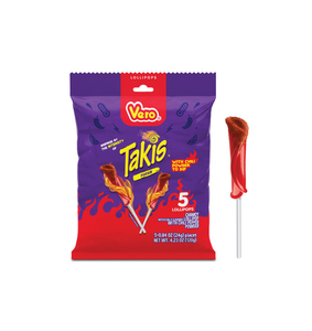 Bulk Wholesale Takiss Fuego Lollipops 24g Each Mexican Import <strong>Chamoy</strong> Flavor <strong>Spicy</strong> And Sweet Lollipop For Distributors And Retail - Product Image 4