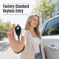 Clé de voiture numérique Kaifute CF400K, 5 boutons, 1 clé + 4 clés de rechange, entrée sans clé, écran tactile LCD, clé intelligente noire universelle ODM