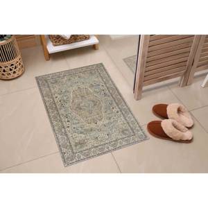 Tapis imprimé à motifs turcs : Chic bohème, vert, décoration de bureau, tapis en velours - Product Image 5