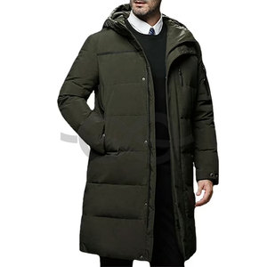 Chaqueta acolchada con capucha para hombre, abrigo largo de invierno, impermeable y a prueba de viento, gruesa, hinchada, cálida, cortavientos, Parka - Product Image 5