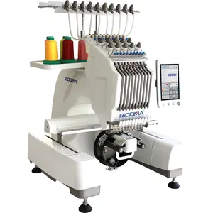 Ricoma EM-1010, 10-needle Embroidery Machine, Laser Tracing & LCD Touchscreen, Reads DST, DSB Image Formats