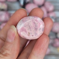 Pierres Roulées de Rhodonite Péruvienne Polie de Haute Qualité, Gemmes Naturelles pour Feng Shui, Guérison Métaphysique, Décoration d'Intérieur, Personnalisables