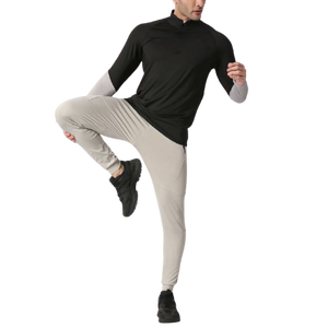 2024 de alta calidad personalizado para hombre cuarto 1/4 media cremallera Meath Top de gran tamaño 1/4 cuarto con cremallera pulóver cuarto con cremallera camisa pulóver - Product Image 5