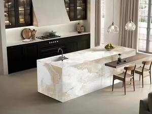 Delmare แผ่นพอร์ซเลนหินขัดมันขนาด1600x3200มม. สำหรับเคาน์เตอร์ห้องครัวและห้องโถง160x320ซม. การออกแบบด้วยหินแกรนิต - Product Image 4