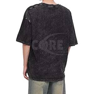 Nueva camiseta personalizada con lavado ácido y sol se desvaneció, ropa de calle, camisetas informales de manga corta con estampado de sublimación transpirable para hombres - Product Image 2