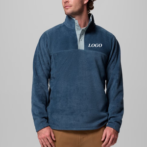 Sweat-shirt en molleton pour homme à coupe décontractée pour un confort en plein air, pour une chaleur quotidienne, couleur unie / logo personnalisé, design pull à manches longues - Product Image 1