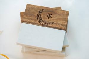 Eco-Friendly Mango Wood Coasters in Decorative Box, <b>Polished</b> Wooden and Stone Drink <b>Pad</b> Set for Gifting, Export, Wholesale - Product Image 6