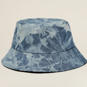 Chapeau seau en jean réversible de haute qualité pour l'extérieur Couvre-chef taille unique avec conception de tissu de broderie personnalisée Client direct usine - Product Image 1