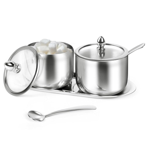 ชามเกลือพริกไทยทำจากสแตนเลสสำหรับตกแต่งโต๊ะอาหาร - Product Image 2