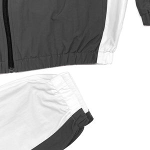 Chándales de nailon transpirable para hombre, cortavientos con cierre elástico y capucha, conjunto de dos piezas estampado para entrenamiento al aire libre - Product Image 5