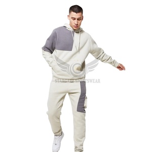 Veste de sport unisexe automne-hiver ensemble de pantalons de survêtement respirants avec logo personnalisé grande taille Design tendance avec capuche pour le jogging des hommes - Product Image 1