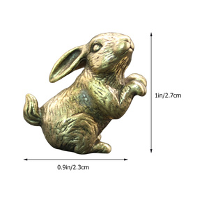 Brass Rabbit Sculpture Decorative Luxury Solid Object Best Prices Wholesale Solid Rabbit Figurine Tabletop Showpiece Home Decor - Product Image 5
