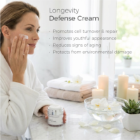 Crème hydratante anti-âge NAD+ RELAXPERIENCE Advanced Longevity Defense pour la défense totale de la peau 50ml Anti-rides