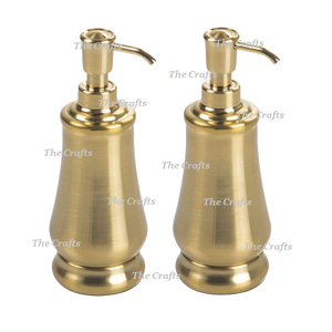 Ensemble de deux distributeurs de savon liquide couleur or en acier inoxydable de qualité supérieure à bas prix - Product Image 1