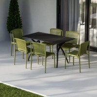 Table basse moderne en plastique Tilia Ivy 77x120 Meubles de maison