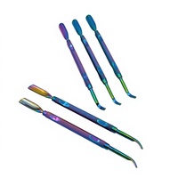 Pousse-ongles professionnels en acier inoxydable avec revêtement diamanté, effet plasma arc-en-ciel, personnalisables avec votre logo – Instruments de beauté