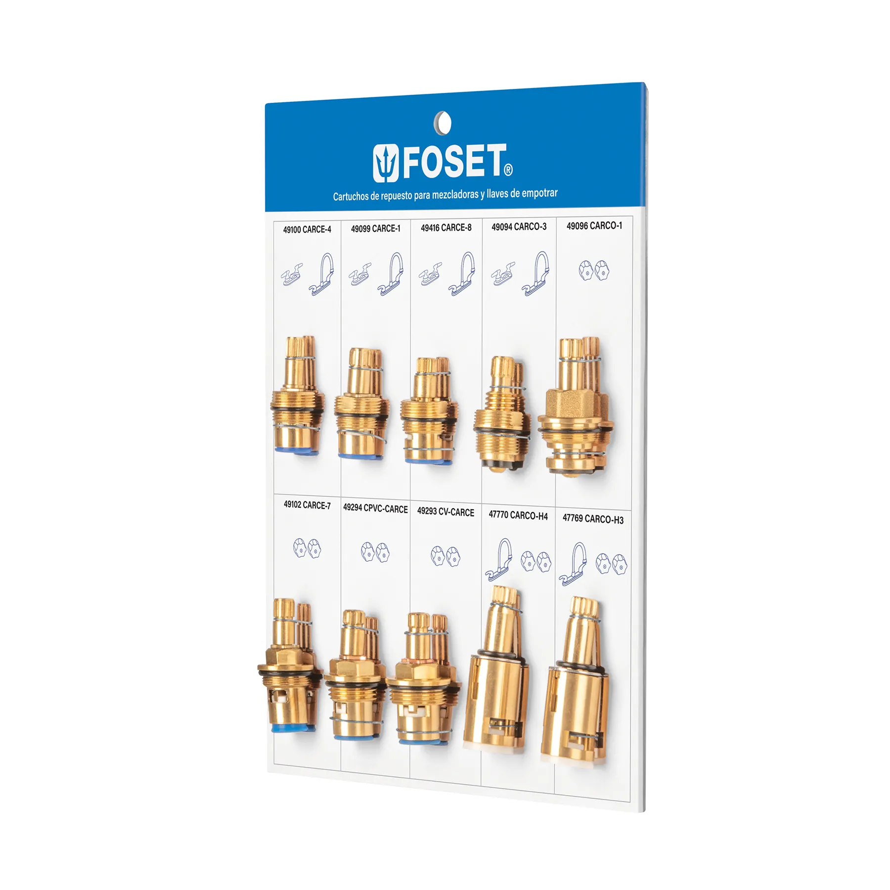 Single Unit Foset Faucet Cartridge Displayed in Box