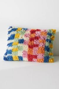 Funda de almohada de piel de Sherpa de imitación para decoración marroquí, funda de cojín tejida con bordado de mechón cuadrado geométrico para almohada de estar - Product Image 6
