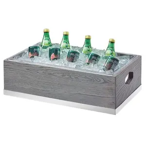 Elegante Enfriador de Bebidas Metálico para Hielo, Decorativo para Fiestas, Enfriador de Vino y Champán para Hogar, Bar, Hotel, Restaurante con Asas - Product Image 1