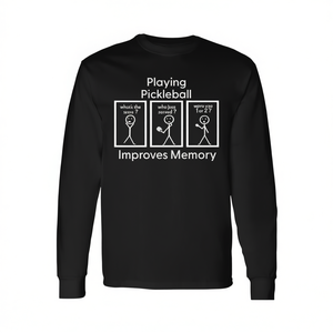 Maglietta a Maniche Lunghe per Giornata di Gioco nel Pickleball, il Pickleball Migliora la Memoria - Prodotto Promozionale - Product Image 2