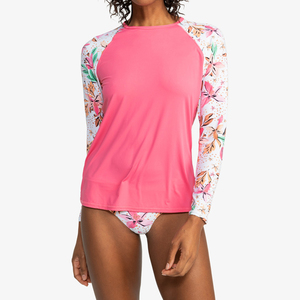 Custom Logo High Quality Wholesale Plain Swimming Wear Shirts Printed Long Sleeve <b>Women</b> <b>Rash</b> <b>Guard</b> - Product Image 1