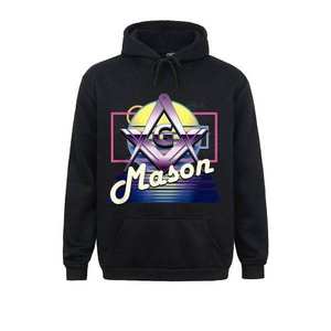 Master Mason Blue Lodge Sudadera con capucha Square Compass G Black Sustainable Masonic Regalia Hoodies - Product Image 2